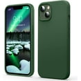 thumbnail image 1 of Liquid Silicone Case for iPhone 13 (6.1''), [Scratch-Resistant, Anti-Fingerprint, Shockproof] Protective Slim Fit Phone Case, 4-Layer Cover with Microfiber Lining, Silky-Soft Touch, Green, 1 of 14