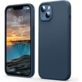 thumbnail image 1 of Liquid Silicone Case for iPhone 13 Mini (5.4''), [Scratch-Resistant, Anti-Fingerprint, Shockproof] Protective Slim Phone Case, 4-Layer Cover with Microfiber Lining, Silky-Soft Touch, Navy Blue, 1 of 14