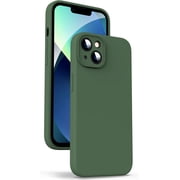 Liquid Silicone Case for iPhone 13 Mini - [Camera All-Round Protection] [Soft Microfiber Lining Anti-Scratch] 4 Layer Full Covered Shockproof Gel Rubber Phone Case Cover, 5.4", Black
