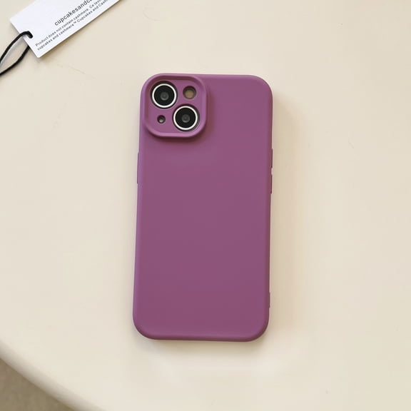 Liquid Silicone Case for iPhone 13, Premium Rubber Gel Silicone Case, Full Protection Soft Microfiber Lining Case Anti-Scratch Flexible Bumper Phone Cover for iPhone 13, Darkpurple