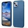 thumbnail image 1 of Liquid Silicone Case for iPhone 14 (6.1''), [Scratch-Resistant, Anti-Fingerprint, Shockproof] Protective Slim Fit Phone Case, 4-Layer Cover with Microfiber Lining, Silky-Soft Touch, Blue, 1 of 7