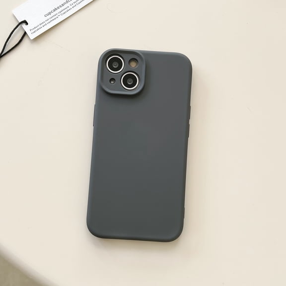 Liquid Silicone Case for iPhone 14, Premium Rubber Gel Silicone Case, Full Protection Soft Microfiber Lining Case Anti-Scratch Flexible Bumper Phone Cover for iPhone 14, Gray