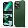 thumbnail image 1 of Liquid Silicone Case for iPhone 14 Pro Max (6.7''), [Scratch-Resistant, Anti-Fingerprint, Shockproof] Protective Slim Phone Case, 4-Layer Cover with Microfiber Lining, Silky-Soft Touch, Green, 1 of 14