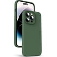 thumbnail image 1 of Liquid Silicone Case for iPhone 14 Pro Max - [Camera All-Round Protection] [Soft Microfiber Lining Anti-Scratch] 4 Layer Full Covered Shockproof Gel Rubber Phone Case Cover, 6.7", Green, 1 of 15