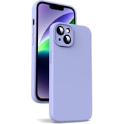 Liquid Silicone Case for iPhone 14, [True Liquid Silicone] [Anti Fingerprint] 4 Layer Phone Case Protective Cover, Full Coverage Around Camera & Built-in Microfiber, 6.1, Purple