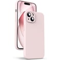thumbnail image 1 of Liquid Silicone Case for iPhone 15 - [Camera All-Round Protection] [Soft Microfiber Lining Anti-Scratch] 4 Layer Full Covered Shockproof Gel Rubber Phone Case Cover, 6.1", Pink, 1 of 16