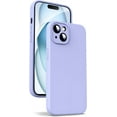 thumbnail image 1 of Liquid Silicone Case for iPhone 15 - [Camera All-Round Protection] [Soft Microfiber Lining Anti-Scratch] 4 Layer Full Covered Shockproof Gel Rubber Phone Case Cover, 6.1", Purple, 1 of 8