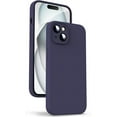 thumbnail image 1 of Liquid Silicone Case for iPhone 15 Plus - [Camera All-Round Protection] [Soft Microfiber Lining Anti-Scratch] 4 Layer Full Covered Shockproof Gel Rubber Phone Case Cover, 6.7", Dark Purple, 1 of 16
