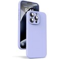 thumbnail image 1 of Liquid Silicone Case for iPhone 15 Pro - [Camera All-Round Protection] [Soft Microfiber Lining Anti-Scratch] 4 Layer Full Covered Shockproof Gel Rubber Phone Case Cover, 6.1", Purple, 1 of 16