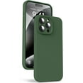 thumbnail image 1 of Liquid Silicone Case for iPhone 15 Pro Max - [Camera All-Round Protection] [Soft Microfiber Lining Anti-Scratch] 4 Layer Full Covered Shockproof Gel Rubber Phone Case Cover, 6.7", Green, 1 of 16