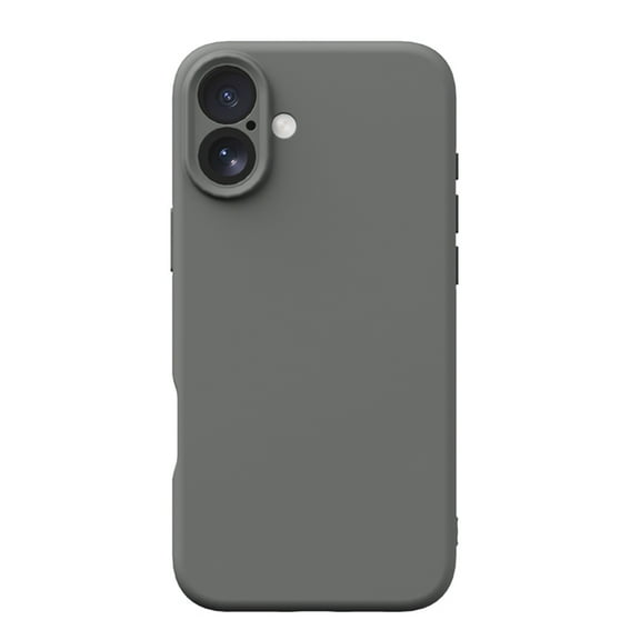 Liquid Silicone Case for iPhone 16, Premium Rubber Gel Silicone Case, Full Protection Soft Microfiber Lining Case Anti-Scratch Flexible Bumper Phone Cover for iPhone 16, Gray