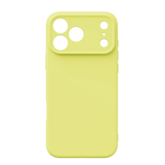 Liquid Silicone Case for iPhone 17 Pro Max, Premium Rubber Gel Silicone Case, Anti-Scratch Soft Microfiber Lining Case Flexible Bumper Cover for iPhone 17 Pro Max, Pearyellow