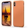 thumbnail image 1 of Liquid Silicone Case for iPhone X/XS (5.8''), [Scratch-Resistant, Anti-Fingerprint, Shockproof] Protective Slim Fit Phone Case, 4-Layer Cover with Microfiber Lining, Silky-Soft Touch, Orange, 1 of 14