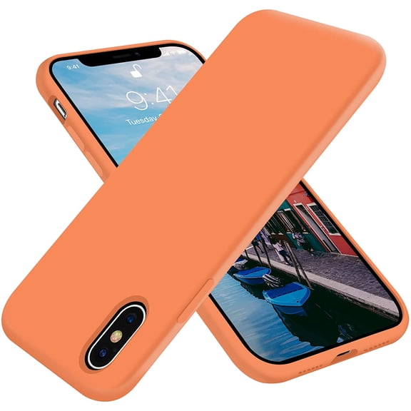 Liquid Silicone Gel Rubber Full Body Protection Shockproof Case for iPhone Xs/iPhone X，Anti-Scratch&Fingerprint Basic-Cases，Compatible with iPhone X/iPhone Xs 5.8 inch (2018), (Navy Blue)