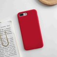 thumbnail image 1 of Liquid Silicone Gel Rubber Shockproof Shell Ultra-Thin [Slim Fit] Soft 4 Side Full Protection Cover, For iPhone 6 6s, carmine, 1 of 8