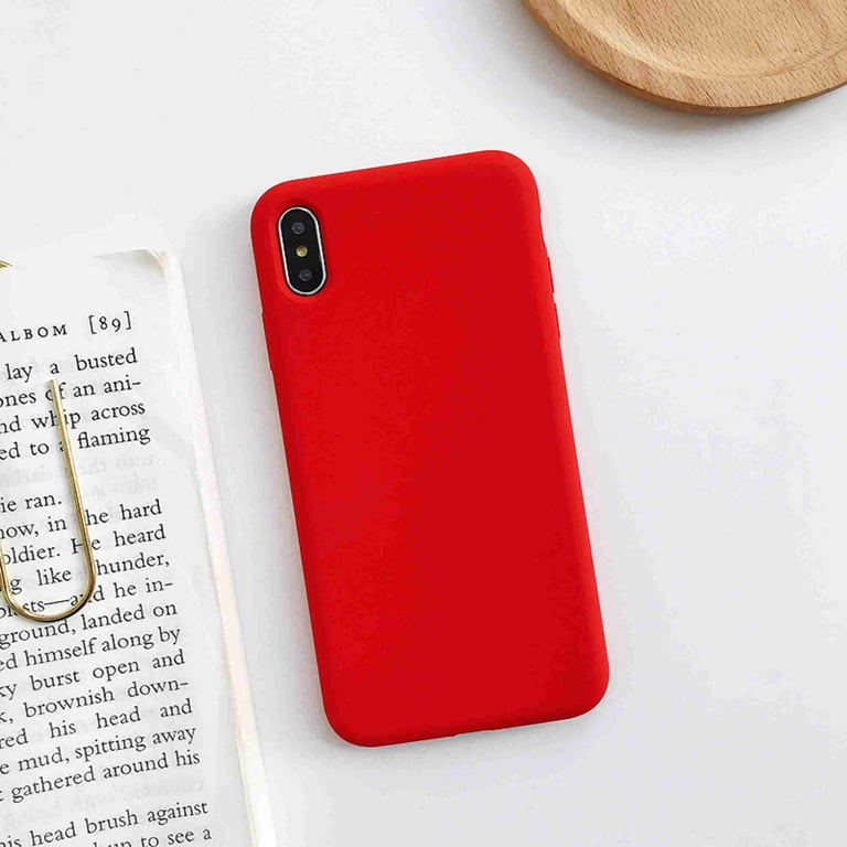 Liquid Silicone Case Iphone X Max Red Colour Liquid Silicone Gel