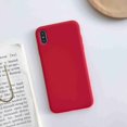 thumbnail image 1 of Liquid Silicone Gel Rubber Shockproof Shell Ultra-Thin [Slim Fit] Soft 4 Side Full Protection Cover, For iPhone XS, carmine, 1 of 7