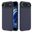 thumbnail image 1 of Liquid Silicone Soft Microfiber Case for iPhone 17 Air with Tempered Glass Screen Protector - Midnight Blue, 1 of 5