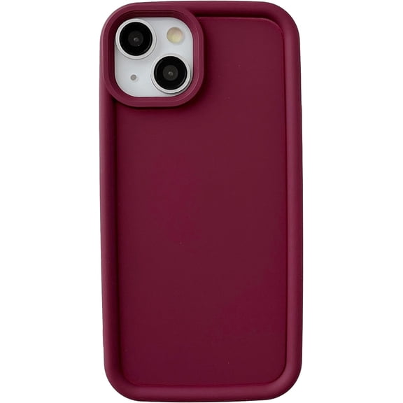 Liquid Silicone Solid Color Soft Compatible with iPhone Case (Red,iPhone 14 Pro Max)