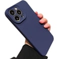 thumbnail image 1 of Liquid Silicone Solid Colour case, Skin-Friendly Texture, Couple Model case, Simple Style, for iPhone 15 14 13 12 11 Pro Max XS XR X Phone Case (Dark Blue,iPhone X/XS), 1 of 8