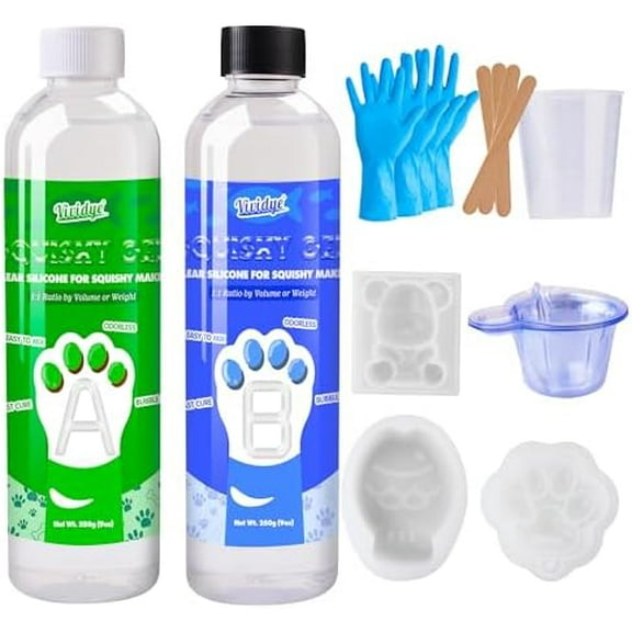 Liquid Silicone Taba Squishy Kit (18oz): 1:1 AB gel (soft rubber; DIY decompression gift), 212  Art & Craft.