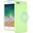 thumbnail image 1 of Liquid Silicone Wireless Charging Phone Case for Apple iPhone 8 Plus, Built-in Magnets Compatible with MagSafing Faster Charging Slim Fit Soft Microfiber Cover - Matcha Green, 1 of 15