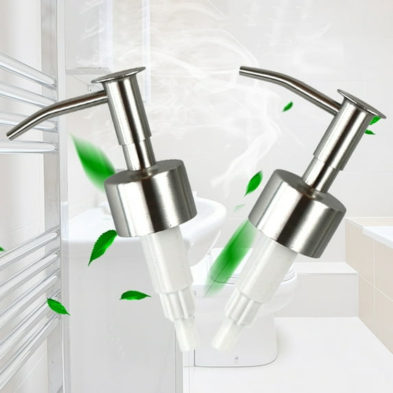 Liquid Soap Dispenser Press Head Lotion Pump Foaming Bottle Nozzle Replacement Silver Stainless Steel