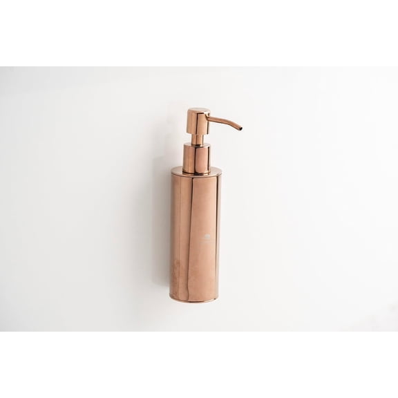 Liquid Soap Dispenser - Stainless Steel 304 Rose Gold Plated | Table Top Round Design | Refillable Liquid Handwash & Soap Dispenser for Kitchen & Bathroom