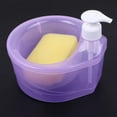 thumbnail image 1 of Liquid Soap Dispenser for Kitchen Ceramic Press Automatic Soap Box with Detergent Sponge Holder, 1 of 4