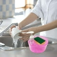 thumbnail image 1 of Liquid Soap Dispenser for Kitchen Ceramic Press Automatic Soap Box with Detergent Sponge Holder, 1 of 3