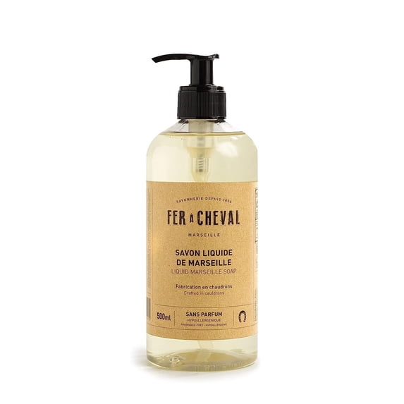 FER CHEVAL - Marseilles Liquid Soap - Unscented - Pump Dispenser 16.9 oz