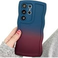 thumbnail image 1 of Liquid Spray Oil Painting Gradient Colour Phone Case, Silicone Soft Case, Cute Curly Wave Bezel for Samsung Galaxy S23 S22 S21 S20 Ultra Plus FE Phone Case (P5,S23 Ultra), 1 of 7