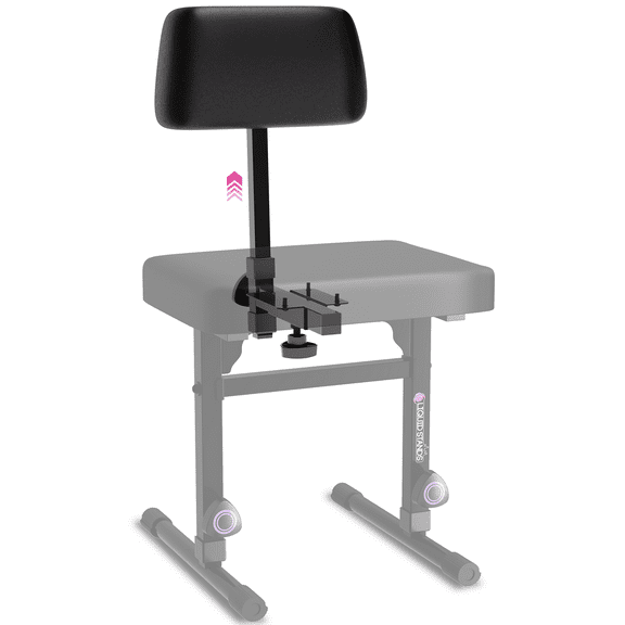 Liquid Stands Adjustable Backrest ONLY for Piano Keyboard Bench MS1083 and MS1086 - Music Keyboard Bench Seat for Keyboard Stand Musicians Piano Stool Chair - Backrest Only