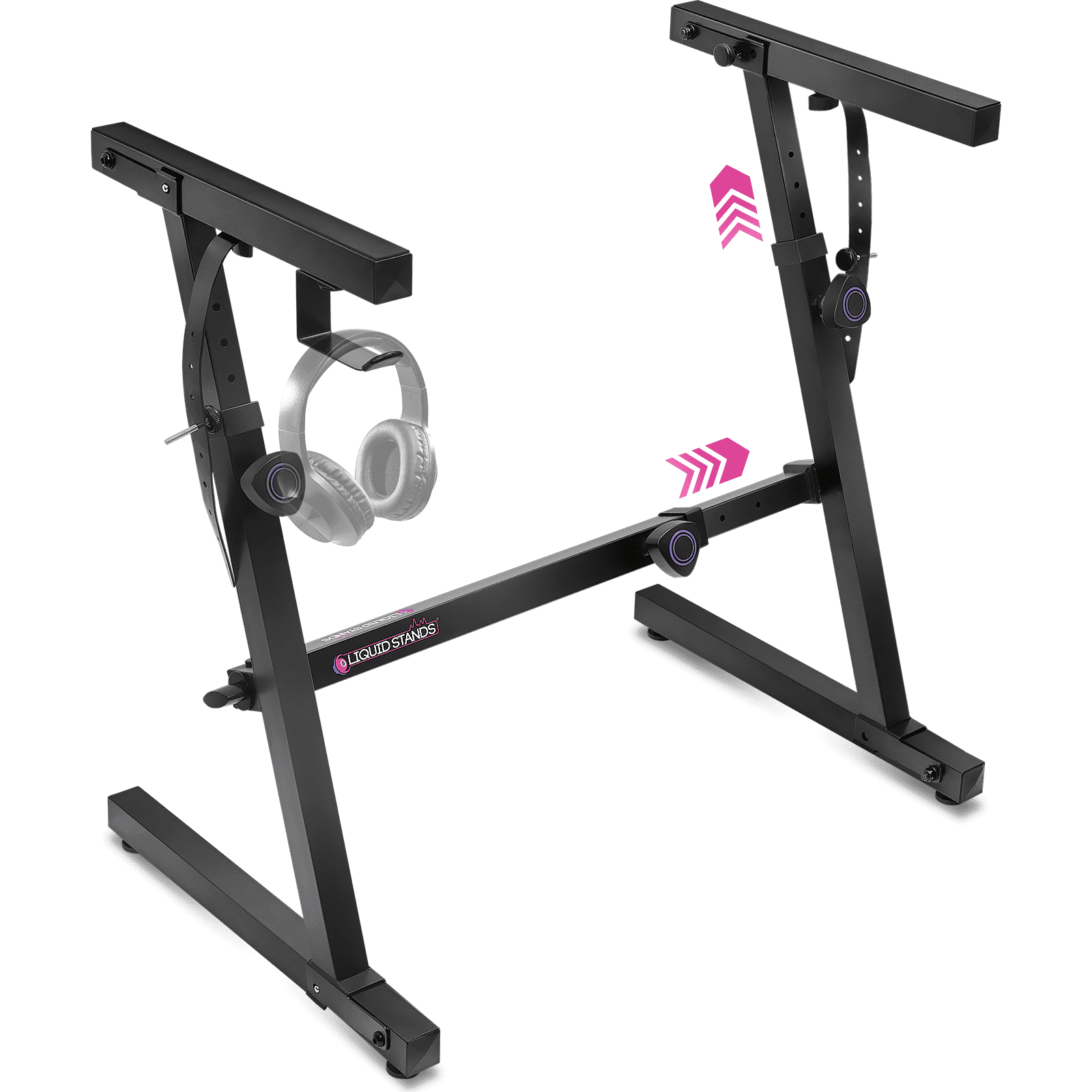 Liquid Stands Foldable Piano Keyboard Stand - 49-88 Key Z Style Adjustable Digital Piano Stand Electric Piano Stand - Portable Heavy Duty Stand for Kids, Adults - Sturdy Musical Keyboard Stand