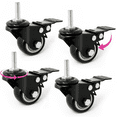 thumbnail image 1 of Liquid Stands Keyboard Stand Caster Wheels Set of 4 Replacement Locking Heavy Duty Wheels with Brake - Piano Stand Parts and Accessories, 1 of 6