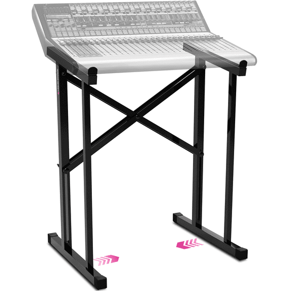 Liquid Stands Portable Audio Mixer Stand - Angled Foldable & Adjustable Studio Music Mixer Synth Stand - MPC Stand For Drum Machines, DJ Turntables, Audio Rack Music Equipment & More