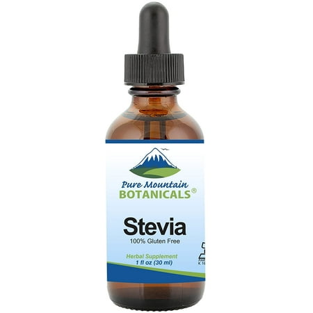 Liquid Stevia Drops – Alcohol Free and Kosher Sugar Substitute - 1oz Glass Bottle