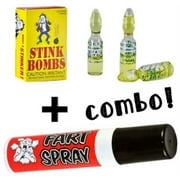 Liquid Stink Bombs 3 + Fart Spray Can 1 Combo Set