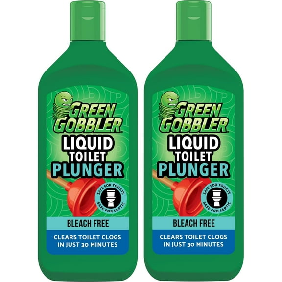 Liquid Toilet Plunger | Clog Remover | Safe for Toilets and Septic | 2 Pack