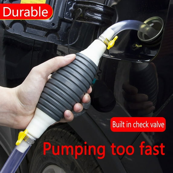 Liquid Transfer Pump under $5! Xqxayjr Manual Liquid Transfer Pump, Multi-Purpose Siphon Hose for Water Oil, Fuel Extractor for Vehicles, Hand Operated Fluid Pump