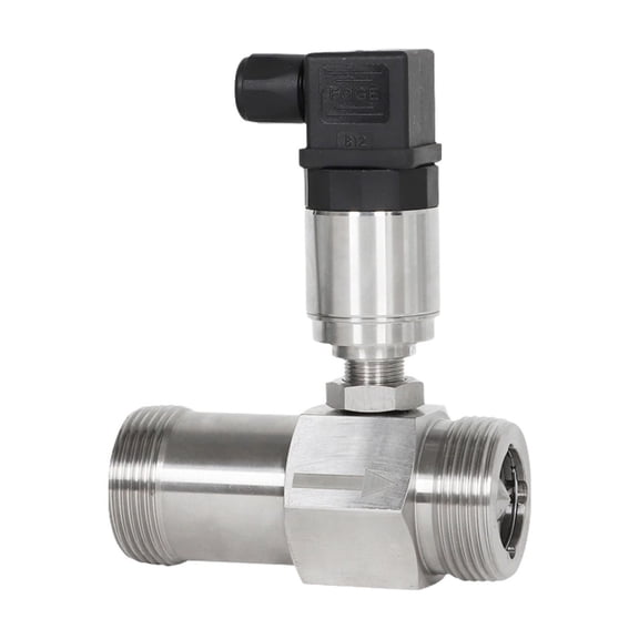 Liquid Turbine Flow Meter 4-20mA Output Digital Flow Meter 304 Stainless Steel Threaded Water Diesel Methanol Oil Sensor ,Clear Reading
