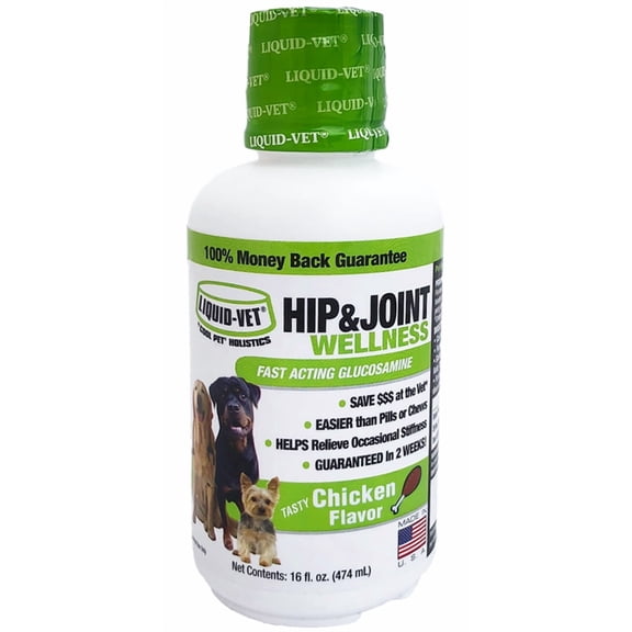 Liquid-Vet K9 Joint Wellness for Dogs Hip & Joint, Chicken Flavor, 16 oz