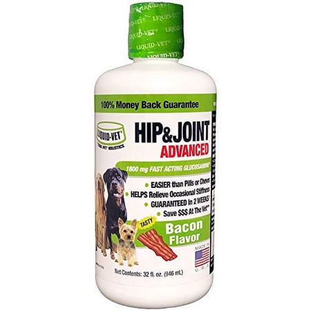 Liquid-Vet by COOL PET Holistics K9 Hip & Joint Advanced Formula, Bacon Flavor, 32 oz