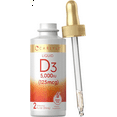 Liquid Vitamin D3 5000 IU (125 Mcg) 2 Oz Vegetarian, NonGmo, and