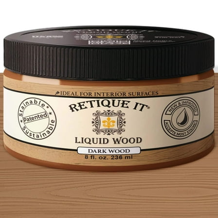 Liquid Wood Coatings - Stainable Primer - Paint It Then Stain It (Dark Wood, Small)