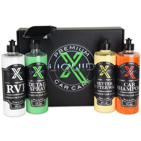 Liquid X Basic Detail Box Kit - Butter Wax, Detail Spray, Car Shampoo, R.V.P.