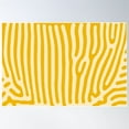 thumbnail image 1 of Liquid Zebra Mustard Yellow Abstract Animal Print Pattern Poster Wall Art, Modern Wall Decor For Living Room Bedroom, 12x18 UNFRAMED, 1 of 3