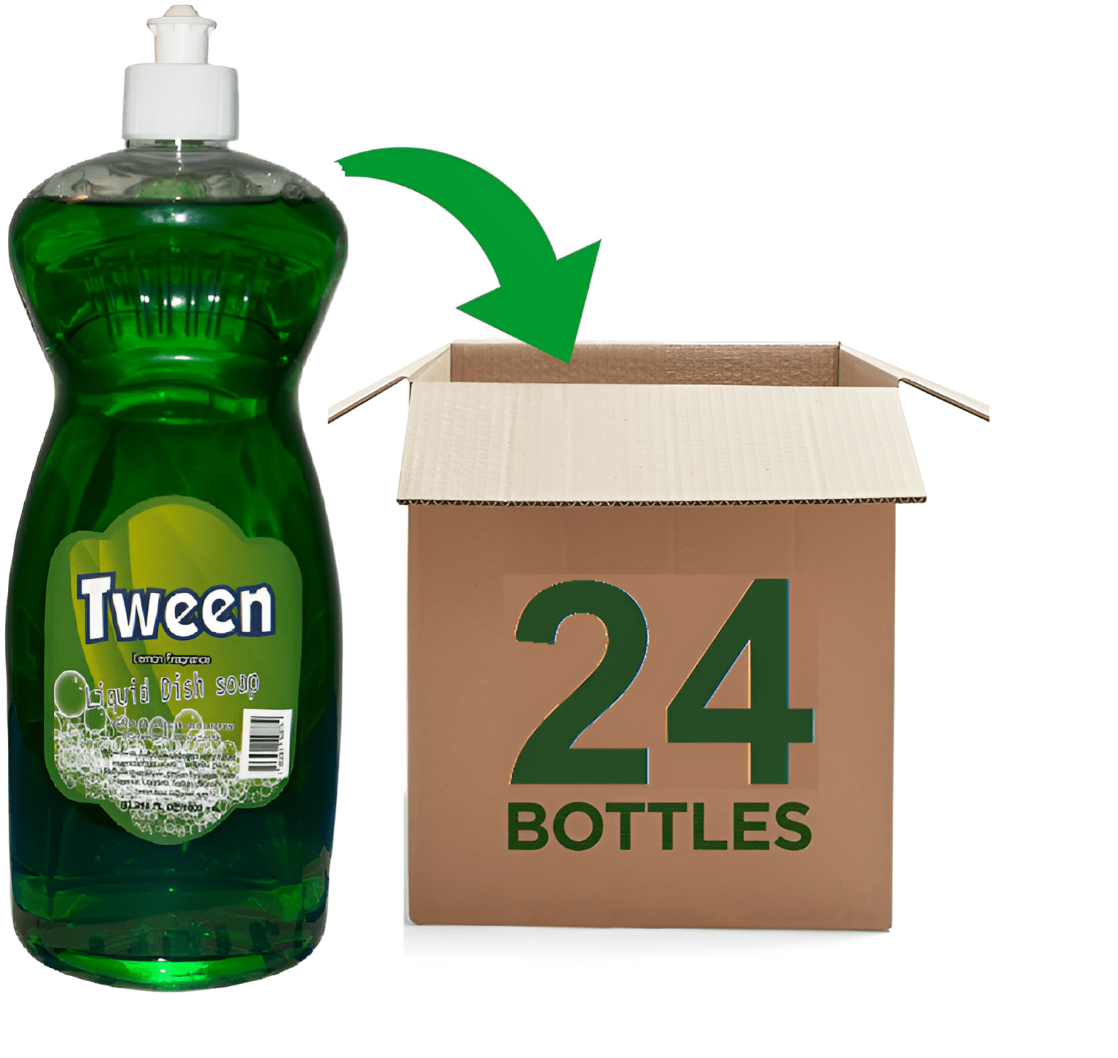 Tween Lemon Liquid Dish Soap, 1000 ml (33.8 fl oz), Pack of 24 Ultra Concentrated