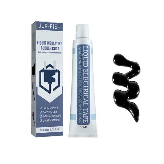 Liquid insulation tape (black 30ml), lithium battery sealant, circuit board waterproof bonding, flame retardant, high temperature resistant