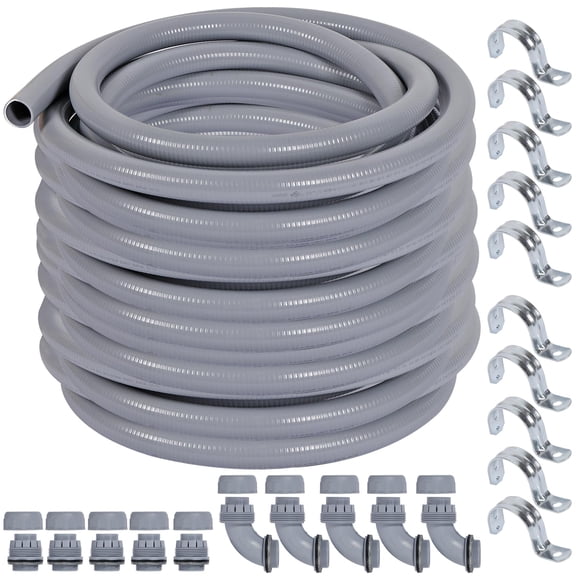 Liquid-tight Conduit and Connector Kit 1/2inch 150ft Flexible Non-Metallic Electrical Fittings